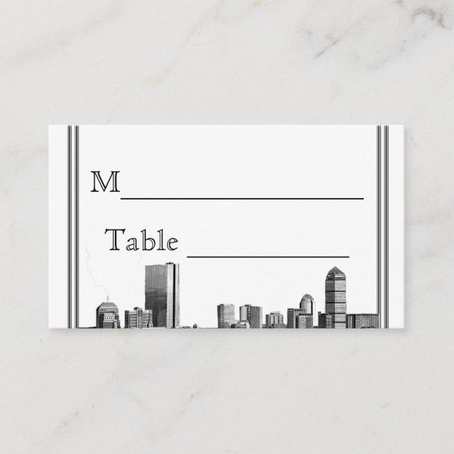 Cartão de Local de Destino de Boston (Frente)