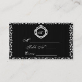 Cartão de Local do Quadro Gótico Monograma