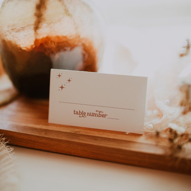 Cartão de Local Dobrado Boho Terracotta (Criador carregado)