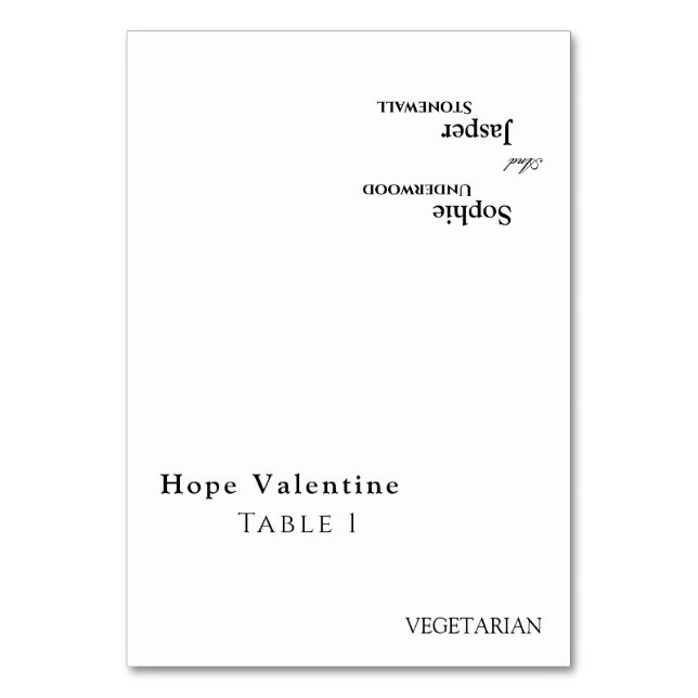Cartão de Local Dobrável Clássico Moderno (Frente)
