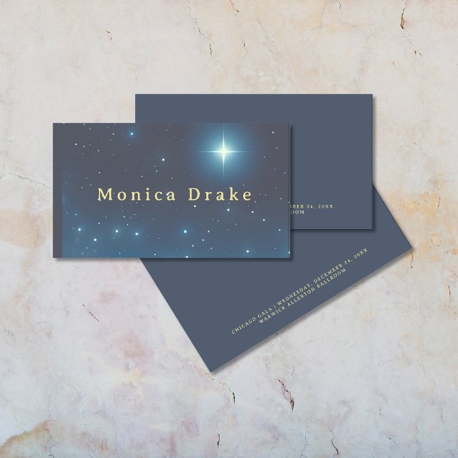 Cartão de Local Folheto de Natal Holiday Star (Christmas Holiday Star Folded Place Card (multiple shown))