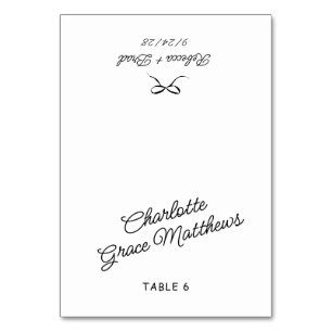 Cartão de Local para Casamento Vermelho e Branco