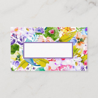 Cartão de Local Romântico Romântico Floral Roxal M