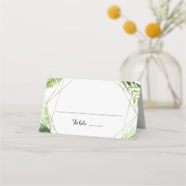 Cartão de Local Tropical de Destino Geométrico