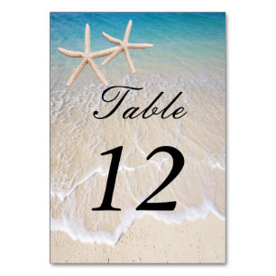 Cartão de Localidade de Mesa de Starfish Beach