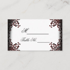 Cartão de Localidade de Rolagem Gótica Negra e Ver