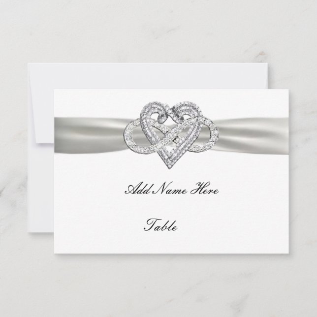 Cartão de Localização da Mesa de Casamento Infinit (Frente)