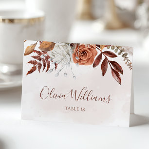Cartão de Localização de Casamento Boho Flores de