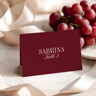 Cartão de Localização de Casamento Burgundy Retro