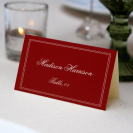 Cartão de Localização de Casamento Burgundy Vintag