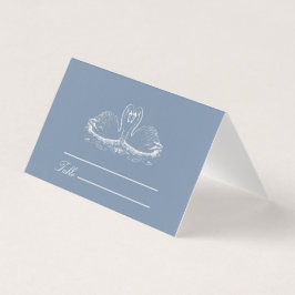 Cartão de Localização de Casamento Clássico Azul P