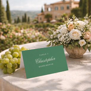 Cartão de Localização de Casamento Verde do Clube