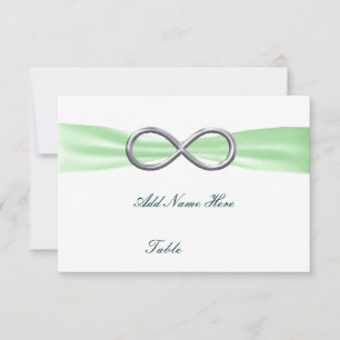 Cartão de Localização para Mesa de Casamento Green