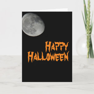 Cartão de lua de cheio Feliz Halloween