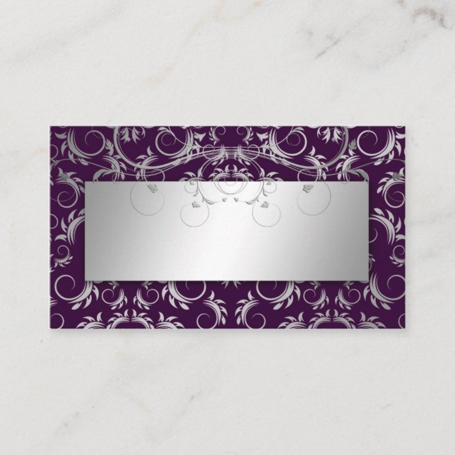 Cartão De Lugar 311 Placa Silver Divine Play (Frente)