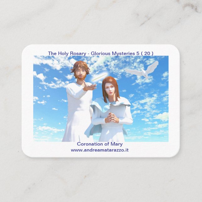 Cartão De Lugar A coroação de Maria Santa (Frente)