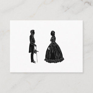 Cartão De Lugar abraham lincoln mary todd lincoln silhueta baile
