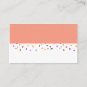 Cartão De Lugar Alegria Placa de Casamento de Confetti Moderna