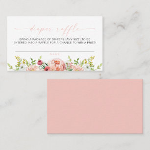 Cartão De Lugar ALICE Blush Floral Primavera Tea Party Fralda Raff