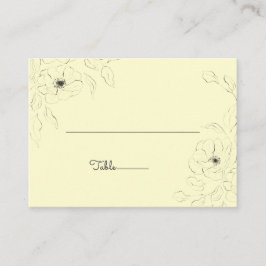 Cartão De Lugar Anêone em uma placa de local plano de fundo Cream*