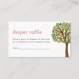 Cartão De Lugar Apple Fralda Raffle Card Apple