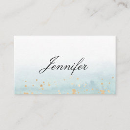 Cartão De Lugar Aquerell elegante Moderna Mint verde Gold