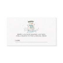 Bebê É Frio Fora do Chá Fralda Raffle Tíquete