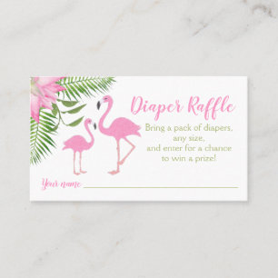 Cartão De Lugar Bilhete de Fralda Flamingo Raffle