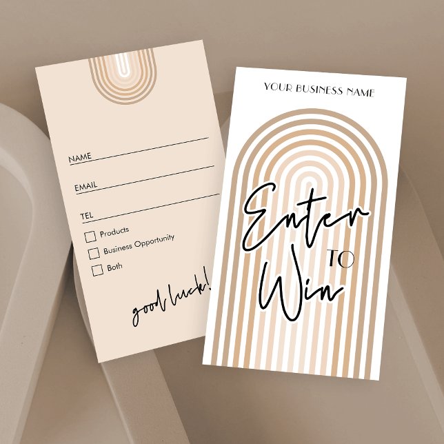 Cartão De Lugar Bilhete Raffle do Prêmio Creme de Arco Retroativo (Criador carregado)