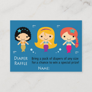 Cartão De Lugar Bilhetes de Fralda de Sereia