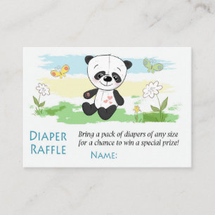 Cartão De Lugar Bilhetes de Raffle para Fralda de Panda