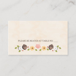 Cartão De Lugar Blush String of Lights Rustic Fall Place