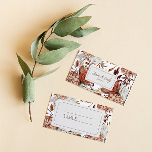 Cartão De Lugar Boho Neutral Watercolor Pampas Wedding