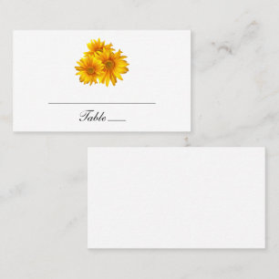 Cartão De Lugar Boho Sunflower Country Yellow Floral Festa de casa