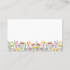 Cartão De Lugar Boho Wildflower Elegant Floral Garden Casamento