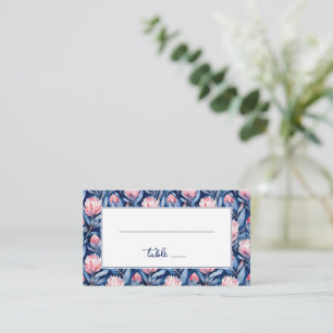 Cartão De Lugar Botânica Floral Naval Tranquila