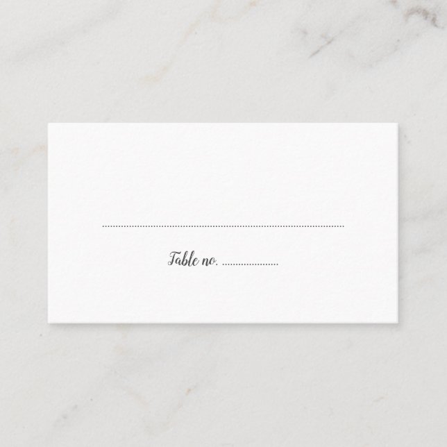 Cartão De Lugar Branco sem formatação com placas de seleção de núm (Frente)