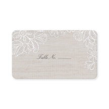 Burlap and Lace Mesa Place Card