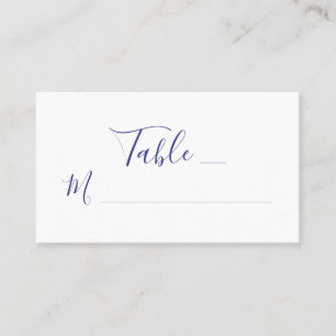 Cartão De Lugar Caligrafia de Script Roxo Elegante no Casamento Br