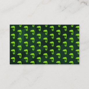 Cartão De Lugar Camaleão bonito verde