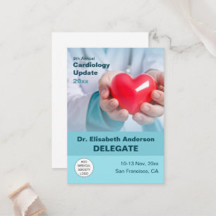 Cartão De Lugar Cardiologia Conferência médica cardiotorácica