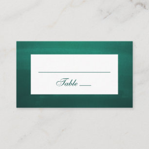 Cartão De Lugar Casamento clássico de Emerald. Verde-elegante mode