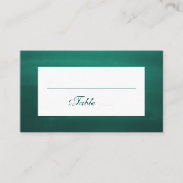 Cartão De Lugar Casamento clássico esmeralda. Moderno elegante ver