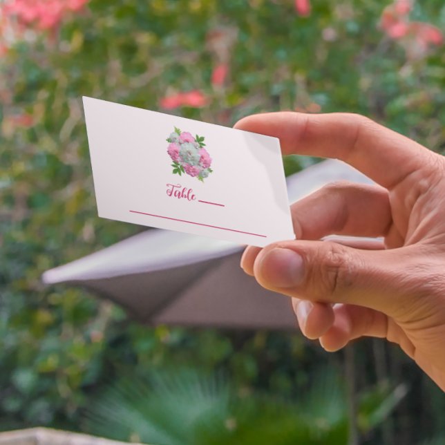 Cartão De Lugar Casamento de Buquê de Peony (Criador carregado)