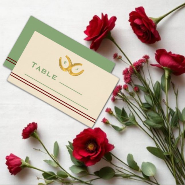 Cartão De Lugar Casamento de ferraduras ocidentais (Criador carregado)