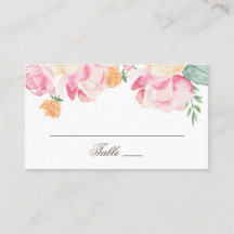 Casamento floral de jardim em aquarela rosa e pêss