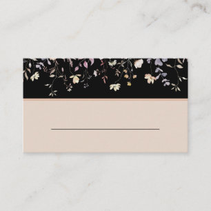 Cartão De Lugar Casamento Floral Elegante de Flores Silvestres Pre