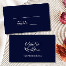 Casamento Moderno em Azul Naval e Letra Prata