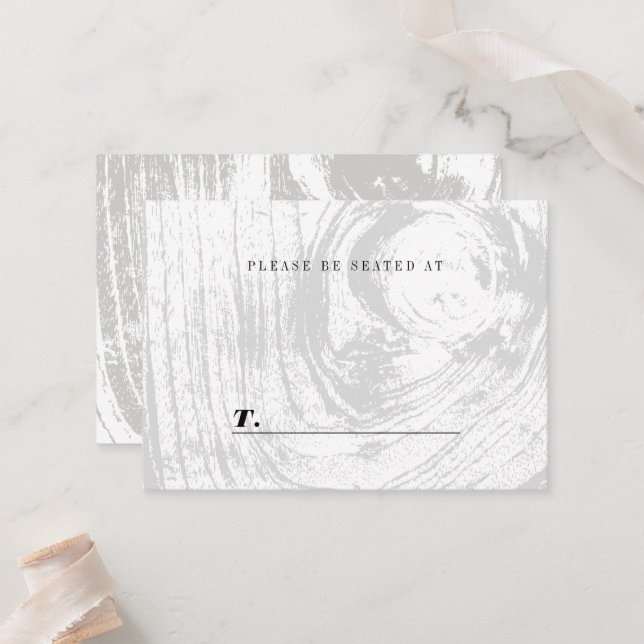 Cartão De Lugar Casamento no inverno Clássico Branco Russo de Made (Frente/Verso In Situ)