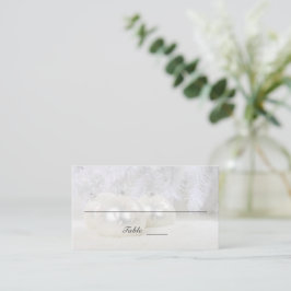 Cartão De Lugar Casamento no inverno de Natal Branco | Plano perso